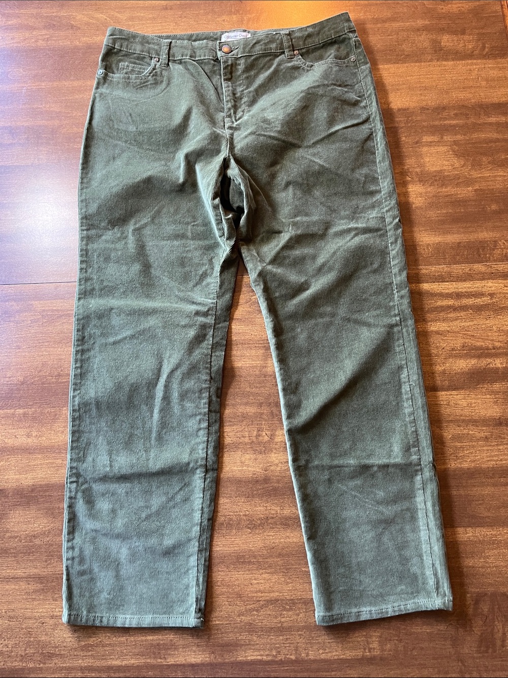 Coldwater Creek Straight Leg Corduroy Pants, Size 14 Petite